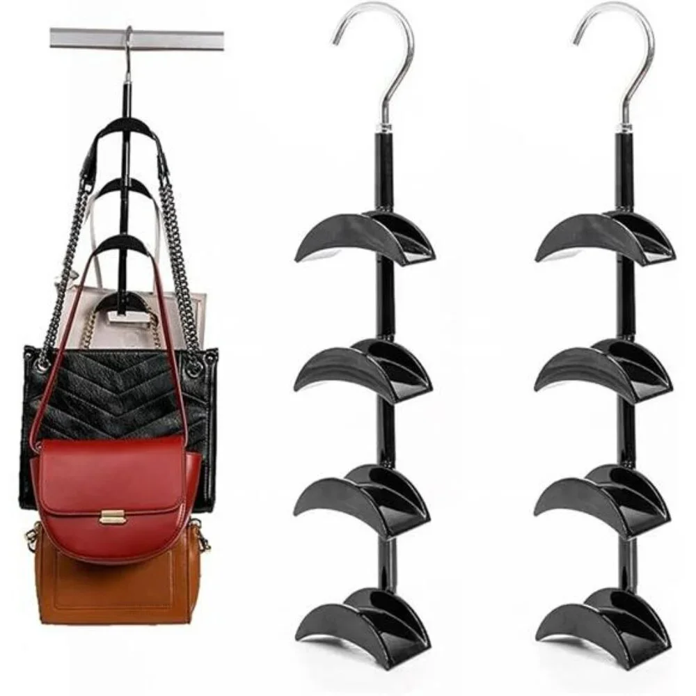Closet purse organizer hooks 360 rotation bag hanger holder handbag storage hook